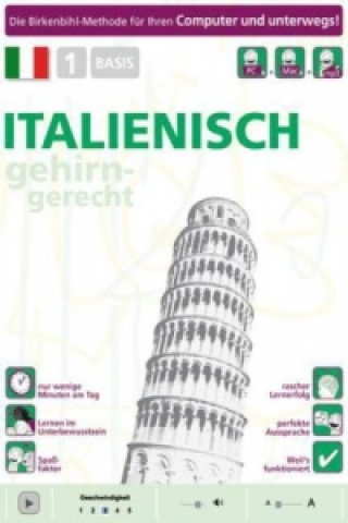 Italienisch gehirn-gerecht, 1 Basis, 1 CD-ROM