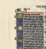 Die Gutenberg Serviette, Reproduktion einer Original Gutenberg Bibelseite