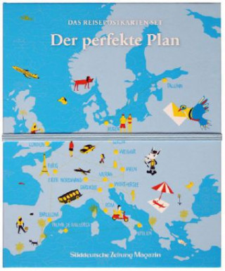 Der perfekte Plan, 16 Klapp-Postkarten, 8 Umschläge u. Stickerbogen