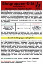 Blutgruppen-Diät - Blutgruppe A - Medizinische Taschen-Karte