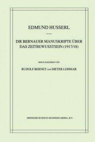 Die Bernauer Manuskripte UEber Das Zeitbewusstsein (1917/18)