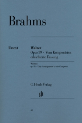 Walzer op.39 (vom Komponisten erleichterte Fassung), Klavier