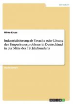 Industrialisierung als Ursache oder Loesung des Pauperismusproblems in Deutschland in der Mitte des 19. Jahrhunderts