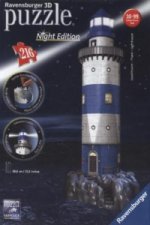 Ravensburger 3D Puzzle 12577 - Leuchtturm bei Nacht - 216 Teile - für Maritim Fans ab 8 Jahren