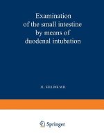 Examination of the Small Intestine by Means of Duodenal Intubation