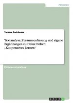 Textanalyse, Zusammenfassung und eigene Erganzungen zu Heinz Neber