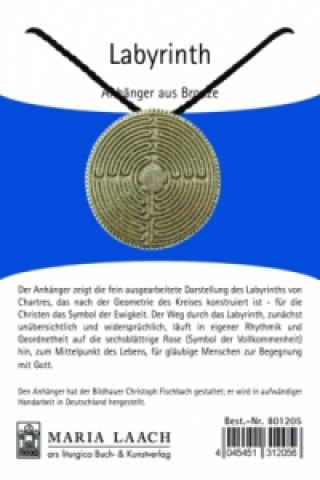 Halsanhänger Labyrinth silber-bronze