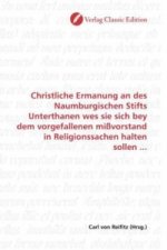 Christliche Ermanung an des Naumburgischen Stifts Unterthanen wes sie sich bey dem vorgefallenen mißvorstand in Religionssachen halten sollen ...