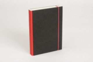 Notizbuch PURIST schwarz/rot/blanko, 21 cm