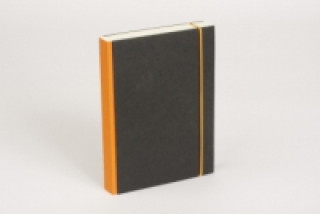 Notizbuch PURIST schwarz/orange/blanko, 21 cm