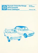 Triumph Dolomite Range 1976 on Parts Catalogue