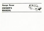 Range Rover Owners' Handbook: Range Rover (2 Dr)