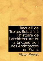 Recueil de Textes Relatifs A L'Histoire de L'Architecture Et a la Condition Des Architectes En Franc