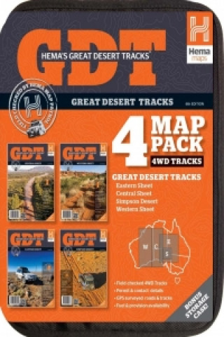 Australia Great Desert Tracks + Outback Adventure Map