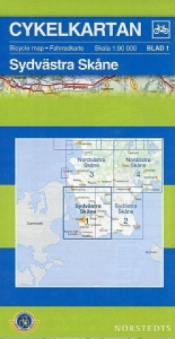 Skane South West Cycling Map