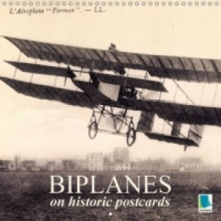 Biplanes on historic postcards (Wall Calendar 2015 300 × 300 mm Square)