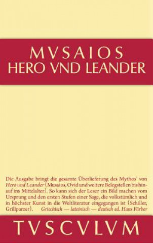 Hero Und Leander Und Die Weiteren Antiken Zeugnisse