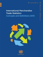 International merchandise trade statistics