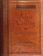 Jesus Calling, Large Text Brown Leathersoft, with Full Scriptures