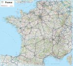 France Flat Map Laminated
