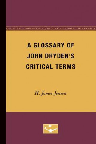 Glossary of John Dryden's Critical Terms