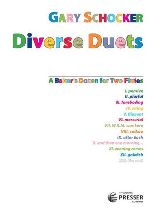 SCHOCKER DIVERSE DUETS 2 FLUTES