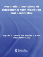 Aesthetic Dimensions of Educational Administration & Leadership