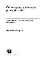 Contemporary Issues in Public Disorder