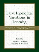 Developmental Variations in Learning