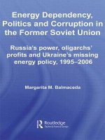 Energy Dependency, Politics and Corruption in the Former Soviet Union