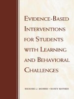 Evidence-Based Interventions for Students with Learning and Behavioral Challenges