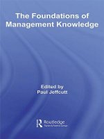 Foundations of Management Knowledge