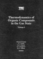 Thermodynamics of Organic Compounds in the Gas State, Volume I