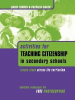 Activities for Teaching Citizenship in Secondary Schools