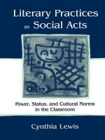 Literary Practices As Social Acts