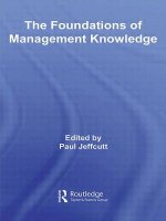 Foundations of Management Knowledge