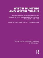 Witch Hunting and Witch Trials (RLE Witchcraft)