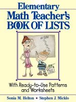 Elementary Math Teacher's Book of Lists