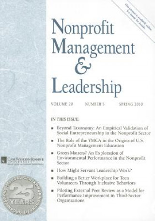 Nonprofit Management & Leadership, No. 3 Spring 2010