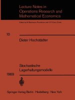 Stochastische Lagerhaltungsmodelle