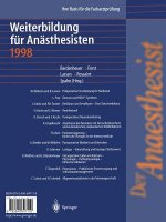 Weiterbildung für Anästhesisten 1998