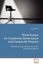 Three Essays on Corporate Governance and Corporate Finance