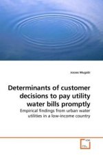 Determinants of customer decisions to pay utility water bills promptly