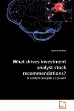 What drives investment analyst stock recommendations?