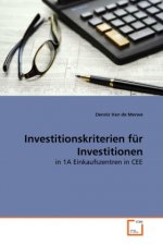 Investitionskriterien für Investitionen