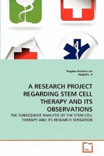 Research Project Regarding Stem Cell Therapy and Its Observations