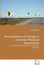 Evaluation of Change in a Human Resource Department