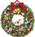 Festlicher Weihnachtskranz. Christmassy Wreath. La couronne de Noël