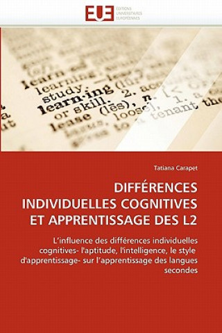 Diff rences Individuelles Cognitives Et Apprentissage Des L2