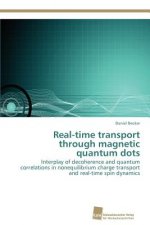 Real-time transport through magnetic quantum dots